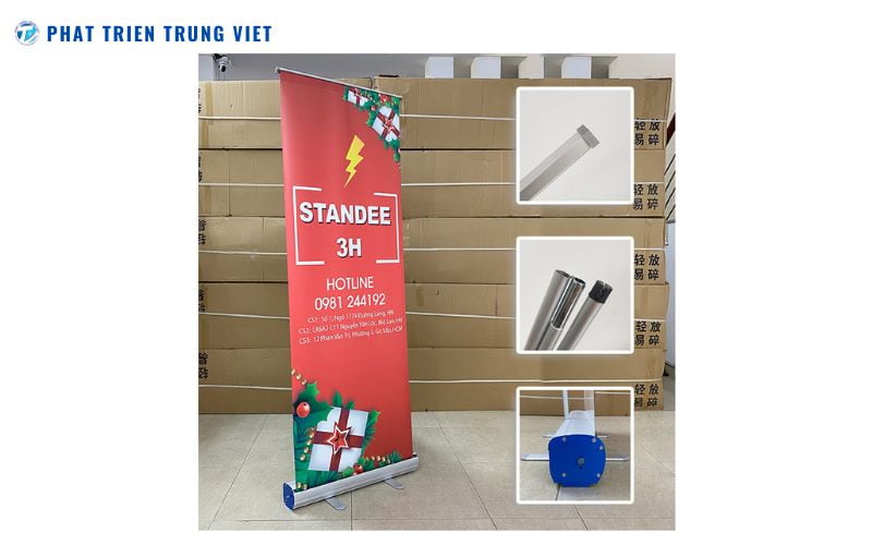 Giá cuốn là một loại khung trưng bày quảng cáo có cấu tạo dạng cuộn tròn